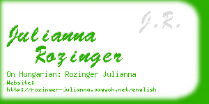 julianna rozinger business card